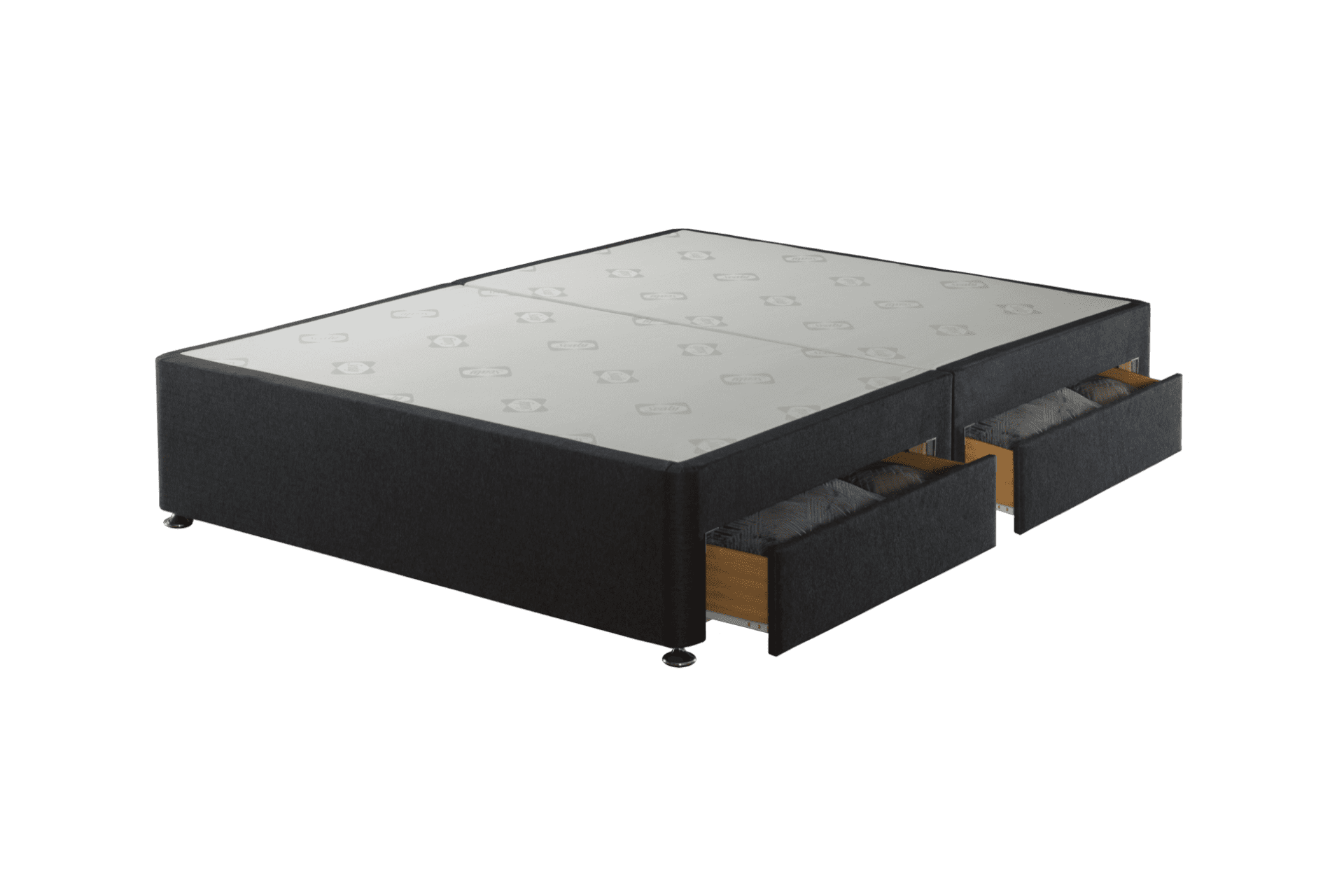 4 Drawer Dark Steel-4 Drawer Divan Base